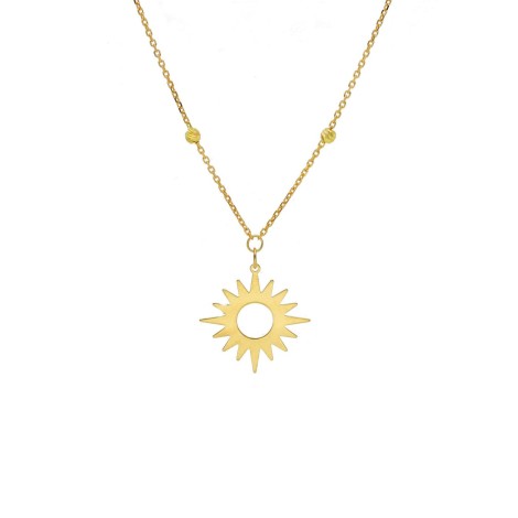 Collana Pendente Sole Oro Giallo 18kt