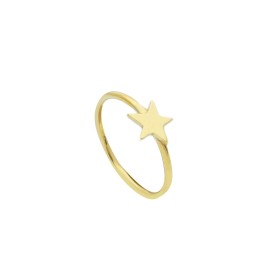 Anello Stella Oro Giallo 9kt Sottile