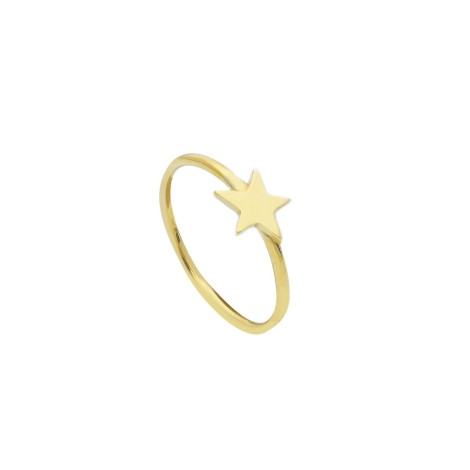 Anello Stella Oro Giallo 9kt Sottile