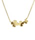 Collana Tre Quadrifogli Oro Giallo 9Kt