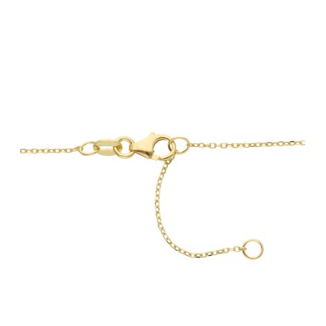 Collana Tre Quadrifogli Oro Giallo 9Kt