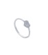Anello Cuore Oro Bianco 9kt E Zirconi