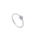 Anello Stella Oro Bianco 9kt E Zirconi