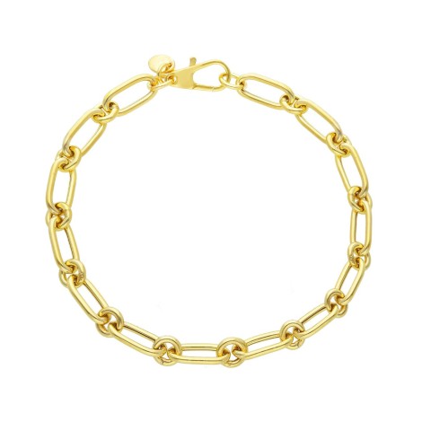 Bracciale Maglia Alternata Oro Giallo 9kt