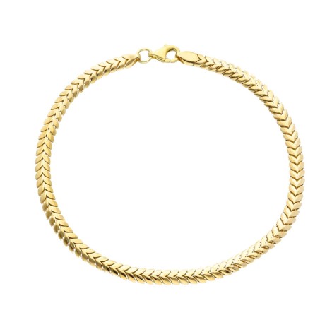 Bracciale Maglia Spina Piena Oro Giallo 9kt