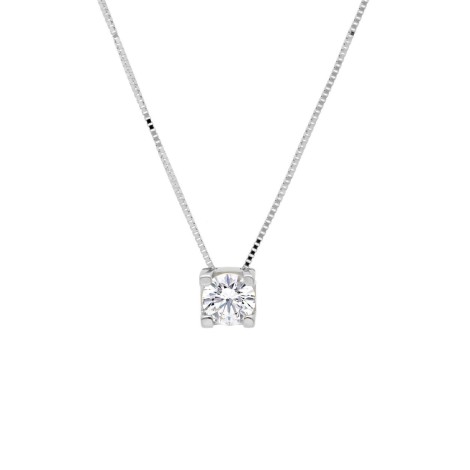 Collana Punto Luce Oro Bianco 9kt