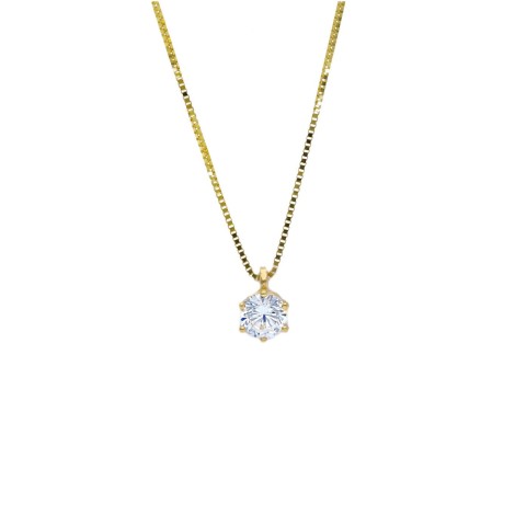 Collana Punto Luce Sei Griffe Oro Giallo 9kt
