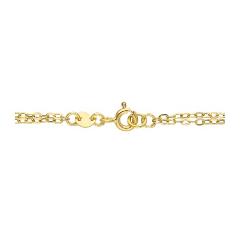 Collana Doppio Filo Oro Giallo 9Kt