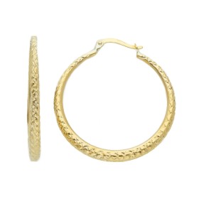 Orecchini Cerchio A Scalare Oro Giallo 9kt Sfaccettato