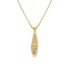 Collana Pendente Goccia Seghettata Oro Giallo 18kt