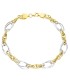 Bracciale Ovali Intrecciati Due Ori 18kt