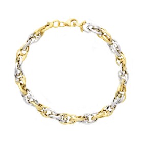 Bracciale Mini Cerchietti Intrecciati Due Ori 18kt