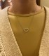 Collana Cuore Oro Bianco 18 kt Diamanti Bianchi