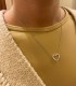 Collana Cuore Oro Bianco 18 kt Diamanti Bianchi