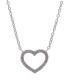 Collana Cuore Oro Bianco 18 kt Diamanti