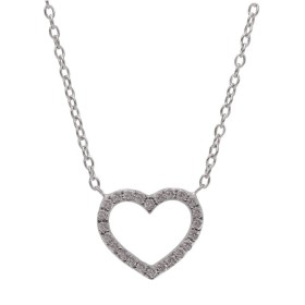 Collana Cuore Oro Bianco 18 kt Diamanti