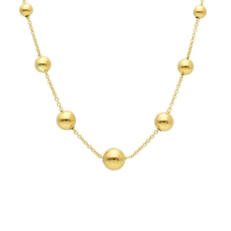 Collana Pallinata Oro Giallo 18kt
