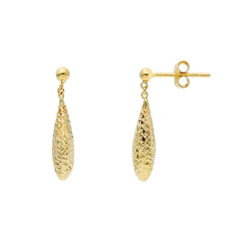 Orecchini Pendenti Goccia Oro Giallo 18kt