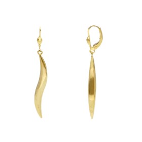 Orecchini Pendenti Ondulati Oro Giallo 18kt