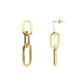 Orecchini Pendenti Ovali Intrecciati Oro Giallo 18kt