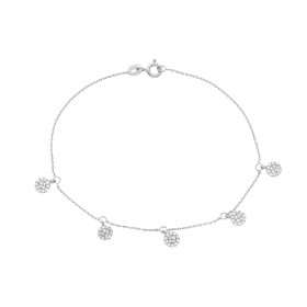 Bracciale Tondi Pendenti Oro Bianco 9kt