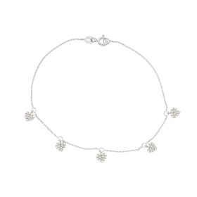 Bracciale Cuori Pendenti Oro Bianco 9kt
