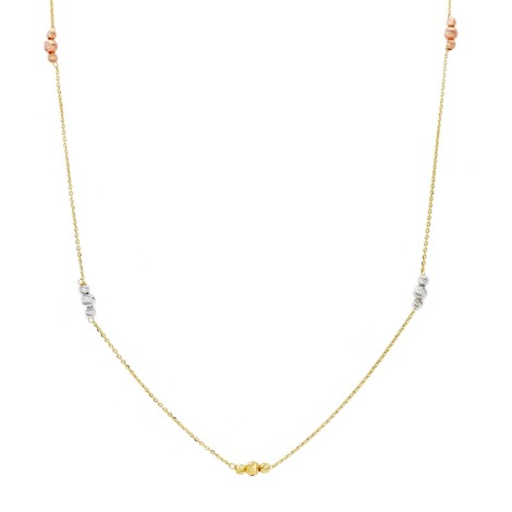 Collana Sfere Tre Ori 9kt
