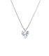 Collana Punto Luce Cuore Oro Bianco 9kt