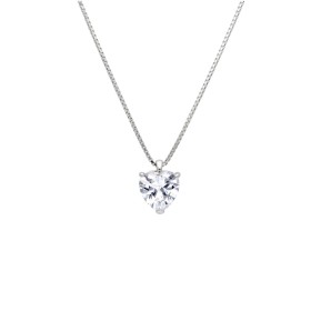Collana Punto Luce Cuore Oro Bianco 9kt