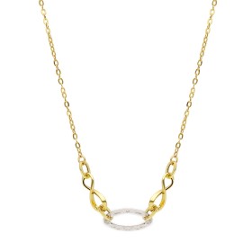 Collana Ovale Due Ori 9Kt