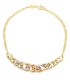 Bracciale Ovali Intrecciati Tre Ori 9kt