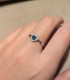 Anello Cuore Smeraldo E Diamanti Oro Bianco 9kt