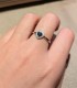 Anello Cuore Zaffiro E Diamanti Oro Bianco 9kt