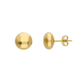 Orecchini Lobo Bottone Oro Giallo 18kt