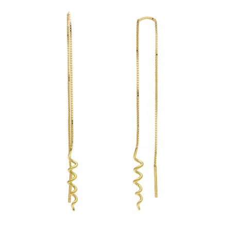 Orecchini Filo Oro Giallo 18kt