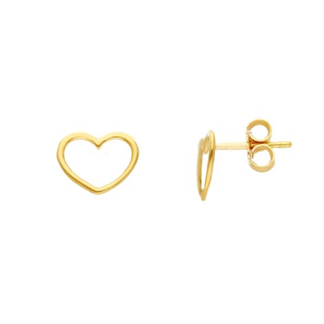 Orecchini Lobo Cuore Fino Oro Giallo 18kt