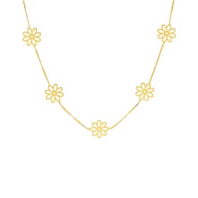 Collana Fiori Oro Giallo 18kt