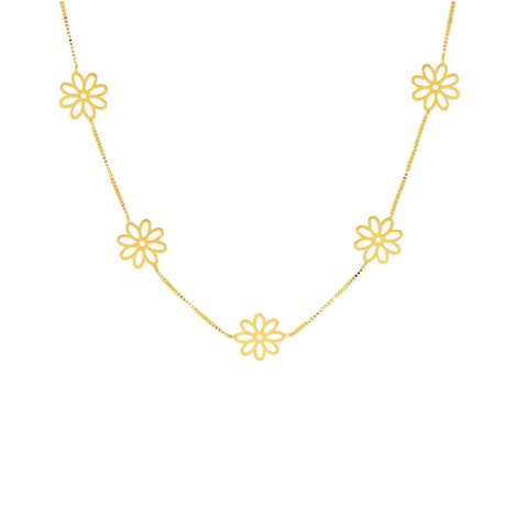 Collana Fiori Oro Giallo 18kt