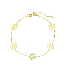 Bracciale Fiori Oro Giallo 18kt