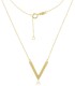 Collana Lettera V Oro Giallo 9kt