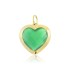 Ciondolo Cuore Oro Giallo 9kt Quarzo Verde