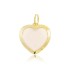 Ciondolo Cuore Oro Giallo 9kt Quarzo Rosa