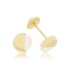 Orecchini Lobo Tondo Oro Giallo 9kt