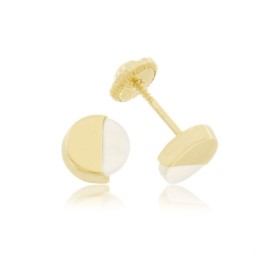 Orecchini Lobo Tondo Oro Giallo 9kt