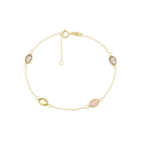 Bracciale Oro Giallo 9kt Zirconi Colorati