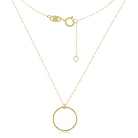 Collana Oro Giallo 9kt Cerchio Pendente