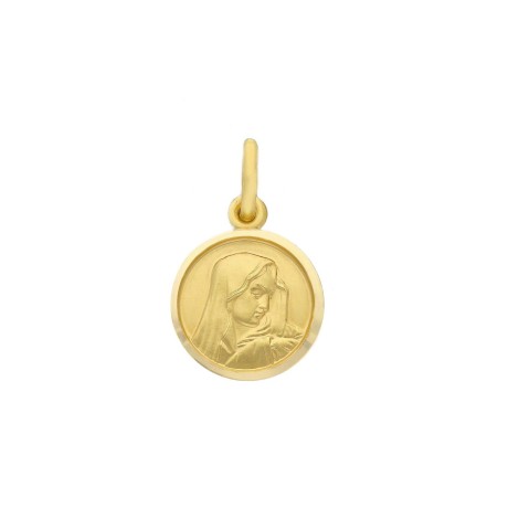 Ciondolo Medaglia Oro Giallo 18 kt Madonnina