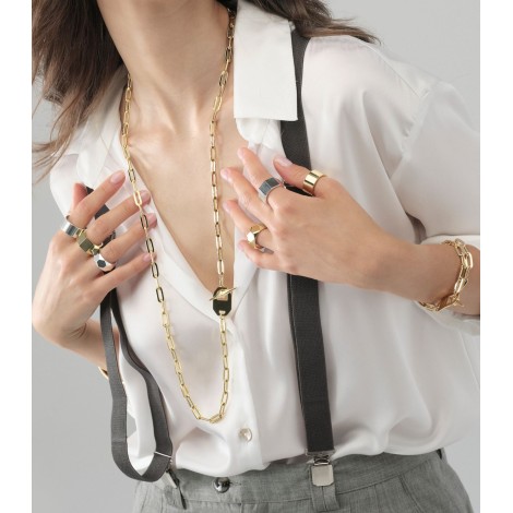 Collana Unoaerre Bronzo Dorato Chiusura Gioiello
