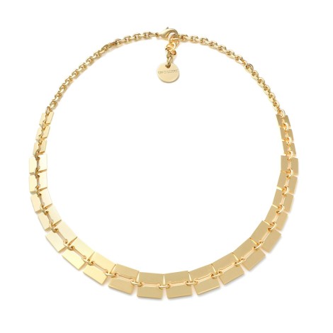 Collana Unoaerre Lux Dorata Maglie Quadrate
