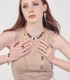 Collana Unoaerre Lux Dorata Maglie Quadrate